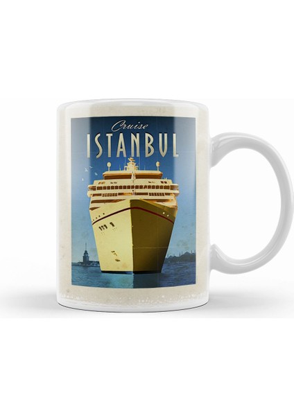 Istanbul ve Cruise Gemisi Kupa Bardak Porselen