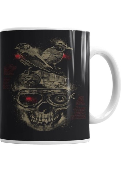 Steampunk Preta Kupa Bardak Porselen