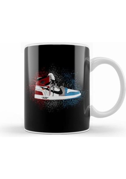 Air Jordan 1 Red White Blue Sporty Basketball Kupa Bardak Porselen