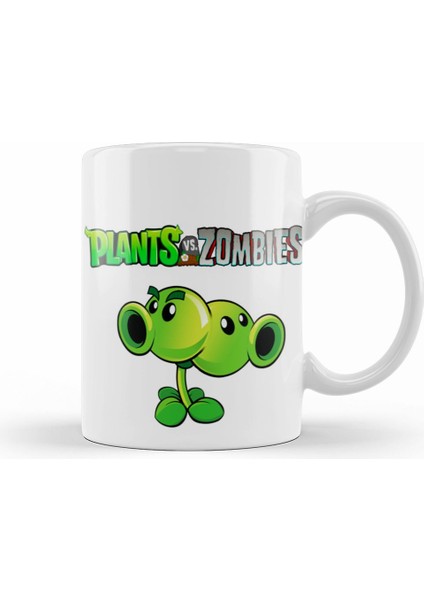 Split Pea Plants ve Zombies Kupa Bardak Porselen