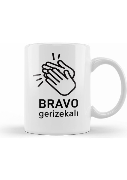 Bravo Gerizekalı Yazılı Espirili Kupa Bardak Porselen
