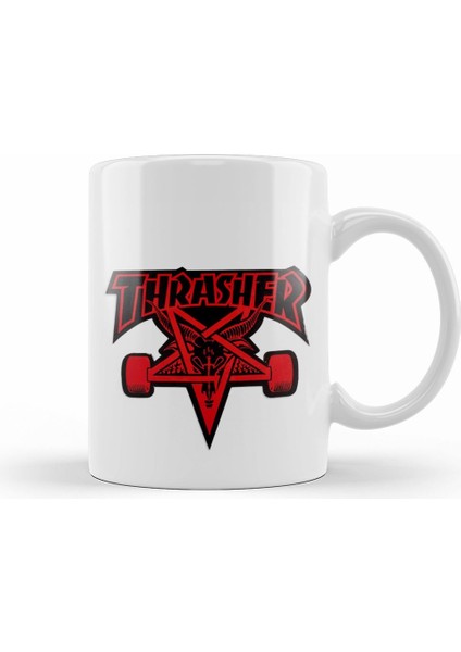 Thrasher Skate Skateboard Kupa Bardak Porselen