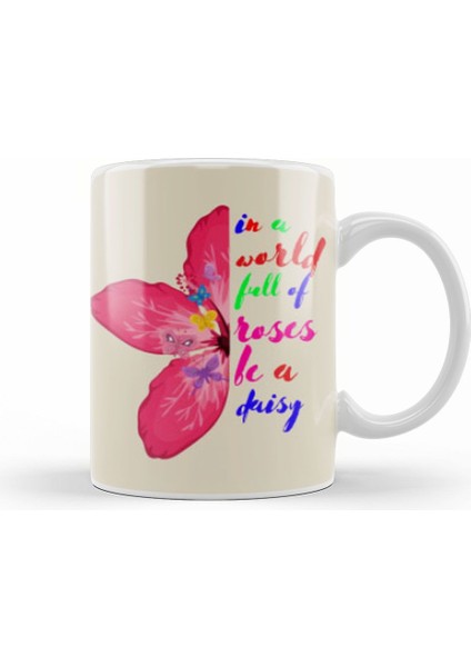 Summer Gift Cool Summer Flowers Kupa Bardak Porselen
