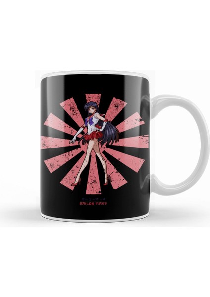 Sailor Moon Mars Retro Japanese Kupa Bardak Porselen