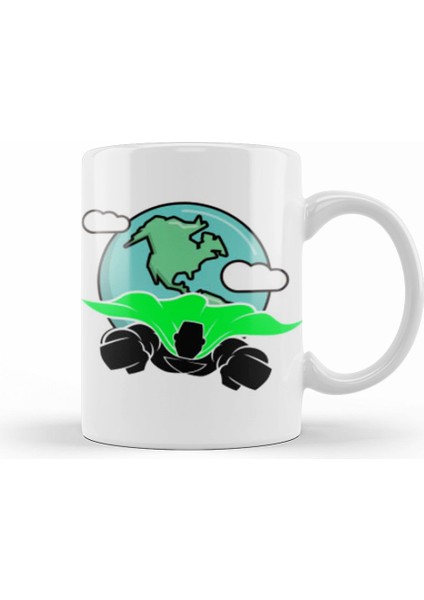 Earth Day 2021 Superearthman Earth Day Kupa Bardak Porselen