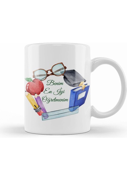 Öğretmenler Günü Öğretmene Hediye 03 Kupa Bardak Porselen