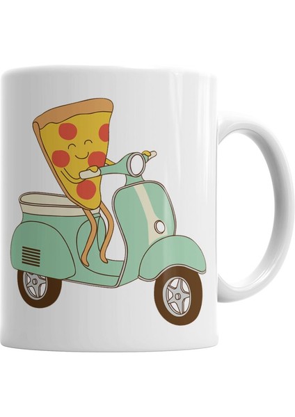 Pizza Teslimi Kupa Bardak Porselen