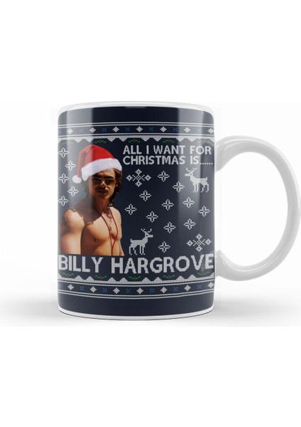 Stranger Things Billy Hargrove Christmas Wish Kupa Bardak Porselen
