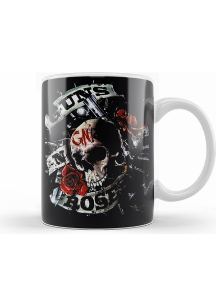 Guns N Roses Guns Roses Estampa Kupa Bardak Porselen