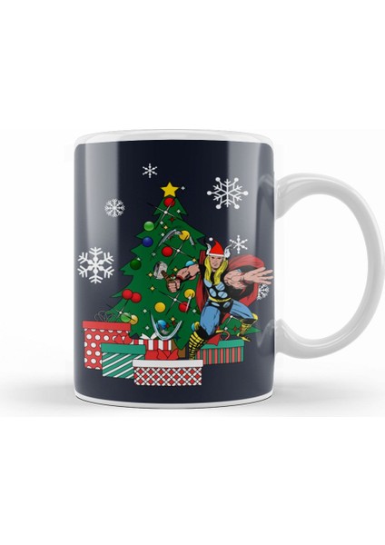 Thor Around The Christmas Tree Kupa Bardak Porselen