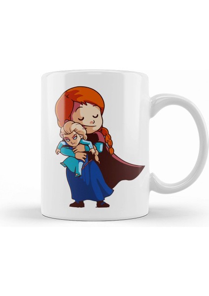 Kawaii Anna Elsa Kupa Bardak Porselen