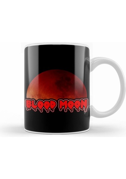 Blood Moon Eclipse Lunar Kupa Bardak Porselen