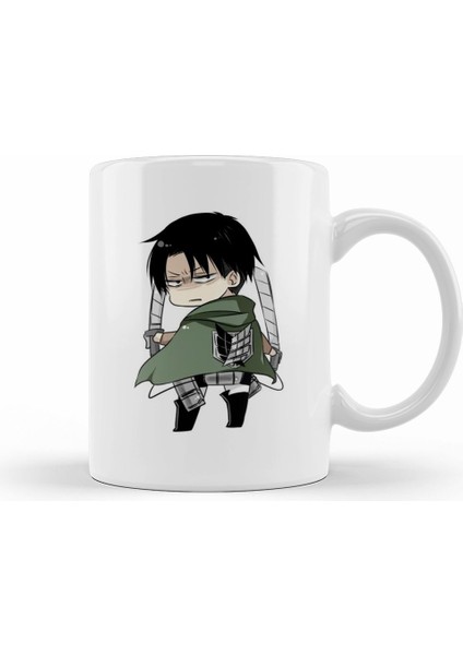 Attack On Titan Chibi Levi 02 Kupa Bardak Porselen