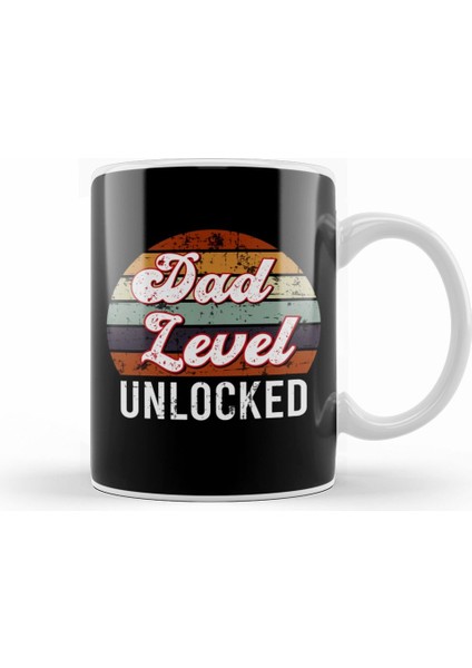 Dad Level Unlocked Gaming New Dad Baby Announcement Fathers Day Daddy To Be Video Game First 03 Kupa Bardak Porselen