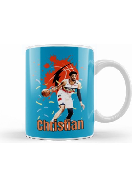 Christian Wood Vintage Art Legend Basketball Gift Kupa Bardak Porselen