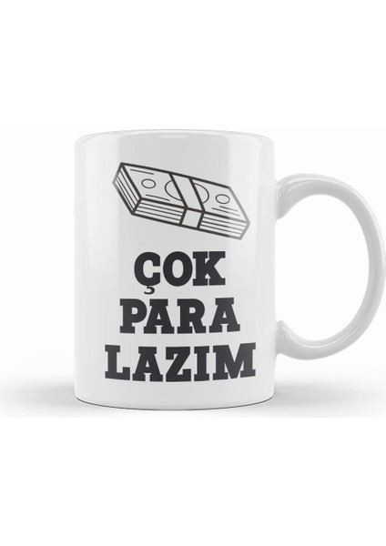 Komik Söz Çok Para Lazım Kupa Bardak Porselen
