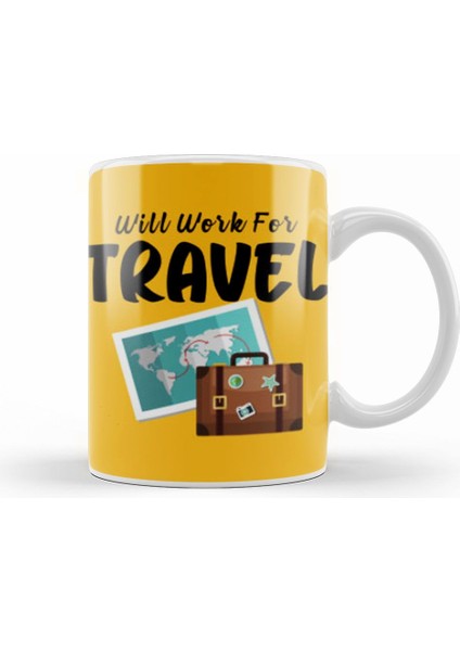 Funny Travel Gift Design Lover Trippin Wanderlust Journey Adventurer Vacation Kupa Bardak Porselen
