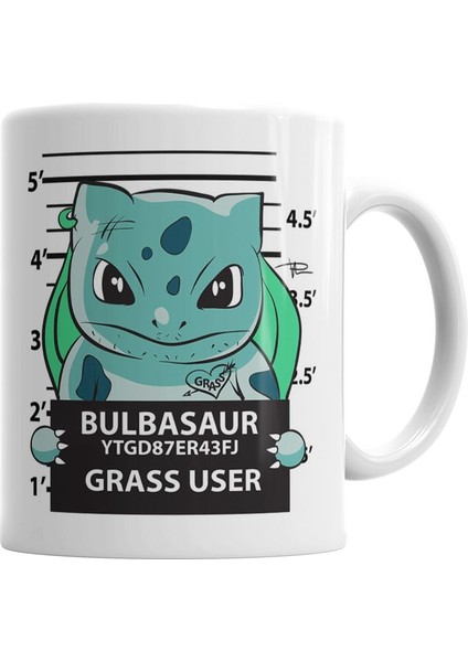 Bulbasaur Bad Boy Pokemon Kupa Bardak Porselen