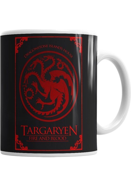 Targaryen House Kupa Bardak Porselen