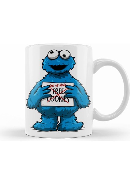 Monster Cookies Kurabiye Canavarı Kupa Bardak Porselen