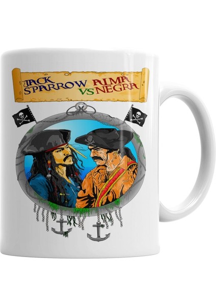 Jack Sparrow Vs Alma Negra Kupa Bardak Porselen
