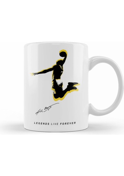 Kobe Bryant Legend Live Forever Kupa Bardak Porselen