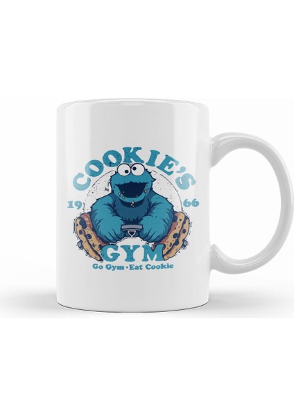 Cookie's Gym 1966 Kurabiye Canavarı Kupa Bardak Porselen