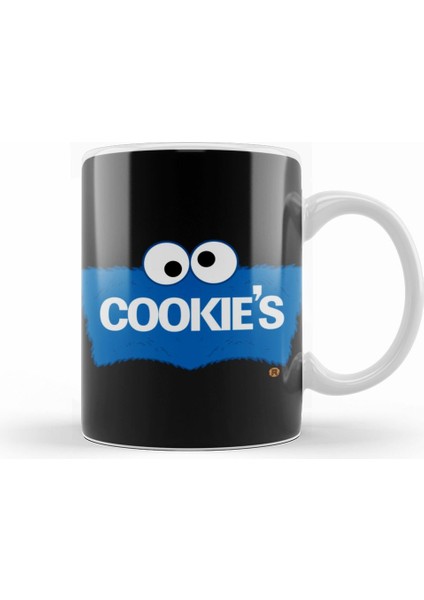 Cookie Monster Cookie's Kurabiye Canavarı Kupa Bardak Porselen