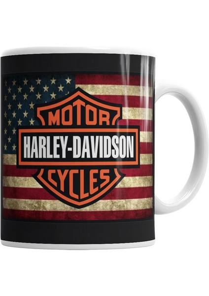 Harley Bandeira Kupa Bardak Porselen