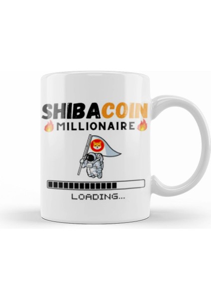 Shibacoin Millionaire Loading Shıbarmy Crypto Kupa Bardak Porselen