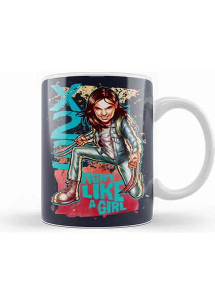 X23 Fight Like A Girl Kupa Bardak Porselen