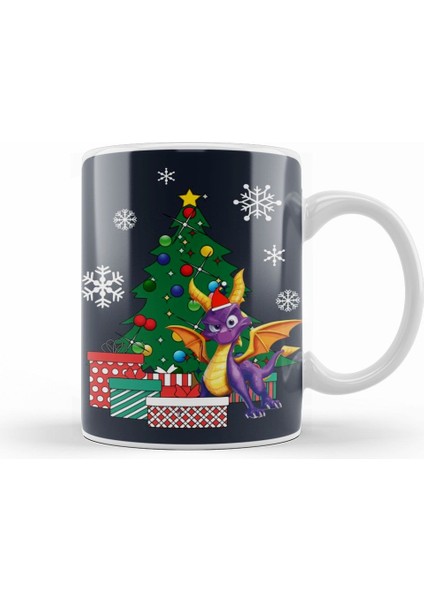 Spyro The Dragon Around The Christmas Tree Kupa Bardak Porselen