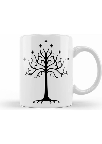 Gondor Ağacı Yüzüklerin Efendisi Kupa Bardak Porselen