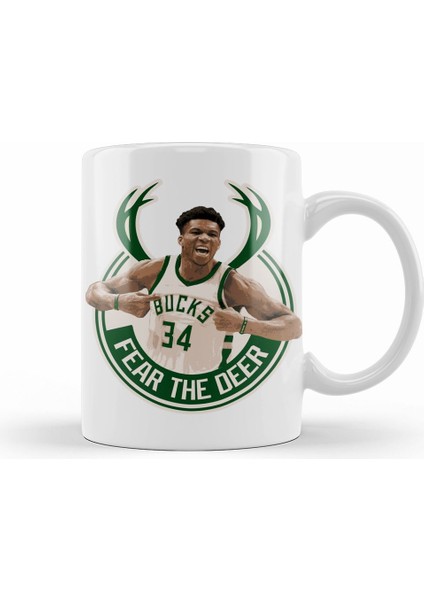 Fear The Deer Bucks Kupa Bardak Porselen