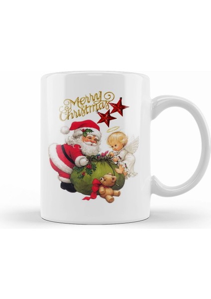 Yılbaşı Yeni Yıl Konseptli Noel Baba Christmas Kupa Bardak Porselen