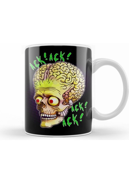 Mars Attacks Ack Ack Alien Head Kupa Bardak Porselen