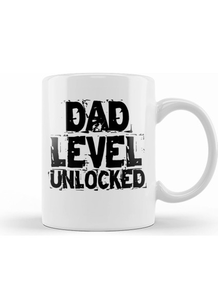 Dad Level Unlocked Gaming New Dad Baby Announcement Fathers Day Daddy To Be Video Game First 01 Kupa Bardak Porselen