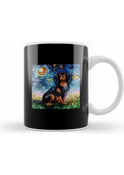 Cavalier King Charles Spaniel Night Kupa Bardak Porselen