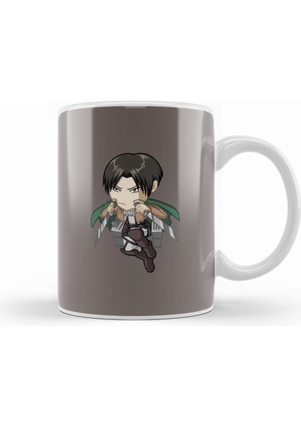 Attack On Titan Chibi Levi 1 Kupa Bardak Porselen