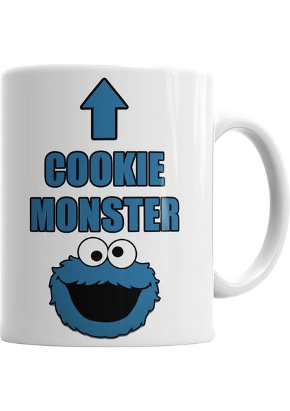 Cookie Monster Kurabiye Canavarı Kupa Bardak Porselen