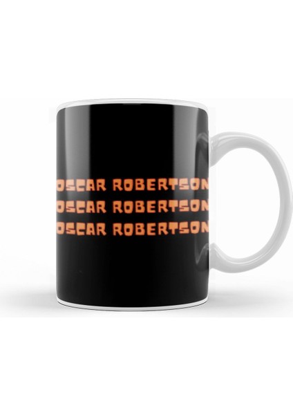 Oscar Robertson Basketball Gifts Vintage Retro Rainbow Quotes For Boys And Dad Kupa Bardak Porselen