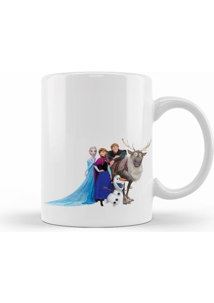 Elsa Kristoff Anna Olaf Film Frozen Kupa Bardak Porselen