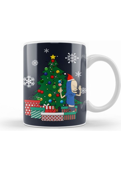 Cornholio Around The Christmas Tree Kupa Bardak Porselen