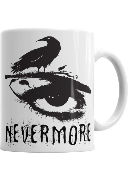 Nevermore Edgar Allan Poe Kupa Bardak Porselen