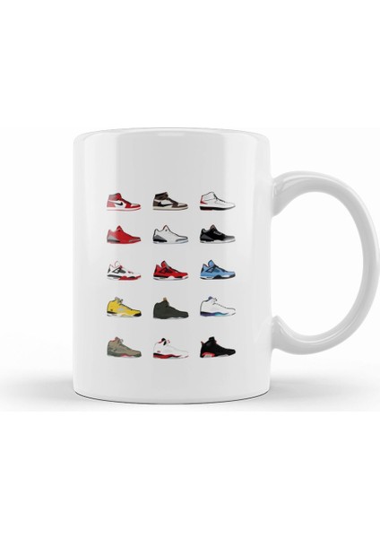 Air Jordan Too Many Sneakers Kupa Bardak Porselen