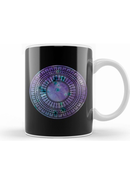 Purple Galaxy Mandala Kupa Bardak Porselen
