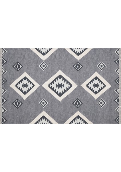 Rustik 4002 Gri Iskandinav Stil Kilim