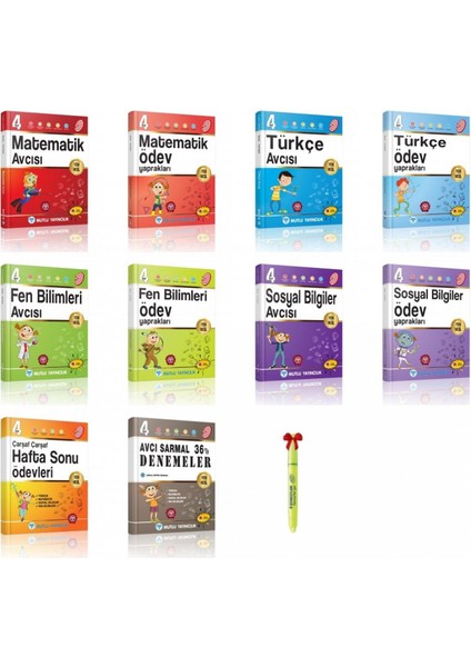 4. Sınıf Tüm Dersler Avcı Serisi ( 10 Kitap )