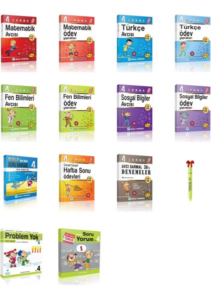 4. Sınıf Tüm Dersler Gold Avcı Seris-Usta Serisi( 13 Kitap )