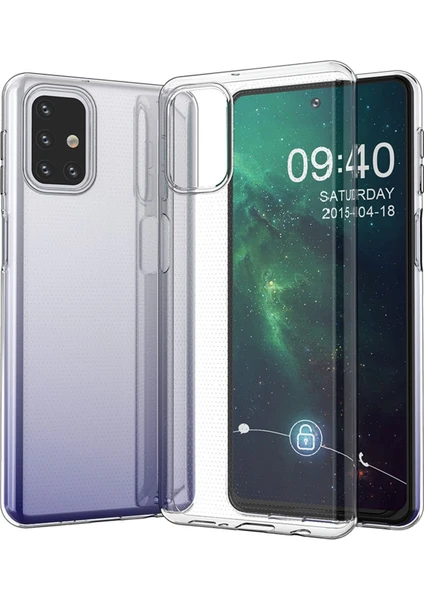 Happycase Samsung Galaxy M31S Kılıf Lüx Şeffaf Silikon